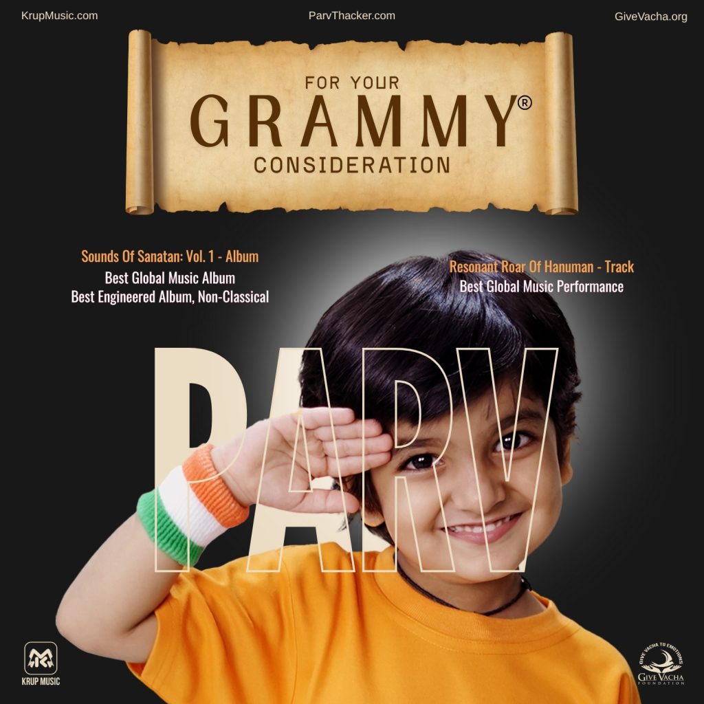 Sounds of Sanatan Vol 1 For Your Grammy Consideration Parv Thacker