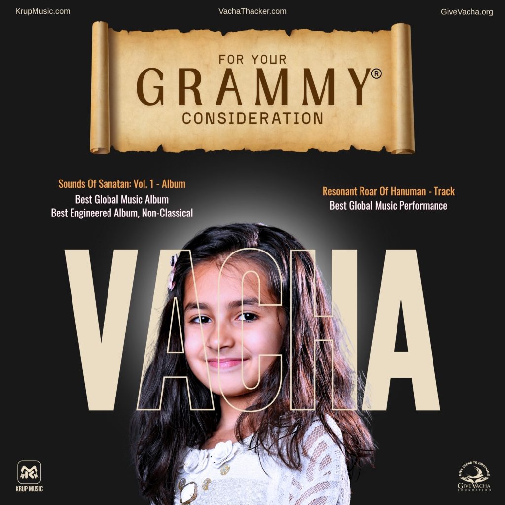 Sounds of Sanatan Vol 1 For Your Grammy Consideration Vacha Thacker